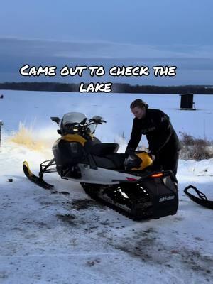 9 inches of ice and ready to bring the shack out on the lake after this weeks thaw. I’ll be going live from the shack a few times a week and filming some content for youtube #chiphafford #maine #northernmaine #skidoo #brp #icefishing #snowmobile 