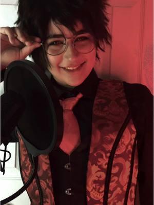 As my partner states: ‘pretty much telling Lucifer to call him daddy’  #alastor #humanalastor #cosplay #humanalastorcosplay #hazbinhotel #alastorxlucifer #alastorcosplay #hazbinhotelalastor 