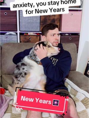 Don’t worry bud, I got you ❤️ Forever and always.  #doganxiety #dogdad #newyears #newyearseve #fireworks #theaussiefam #hadesjaznateadventures 