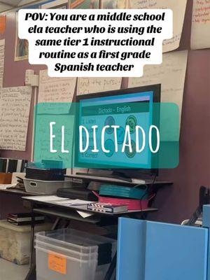 Every time I share El Dictado resources and best practices, someone always asks: “Does it work for [insert grade]?” The answer: YES. Whether you’re teaching 1st grade, 5th grade, or even middle school, El Dictado is one of the most effective Tier 1 dual language practices you can use. Here’s why it works for ALL grades: ✅ Reinforces key orthographic and grammatical patterns ✅ Builds metalinguistic awareness ✅ Bridges connections between Spanish and English Curious how to make El Dictado work in your classroom? Click ⬆️ to learn more  #duallanguage #eldictadoroutine #maestrabilingüe #palantemember #biliteracy #biliteracyteacher #duallanguageteacher #bikingualeducation #bilingualteacher 