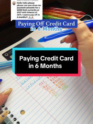 Replying to @Byherxo yes! Pay it off quick! 🤩 here’s one way you could plan to have this credit card paid off in 6 months! #credit #score #tips #howto #creditcard #card