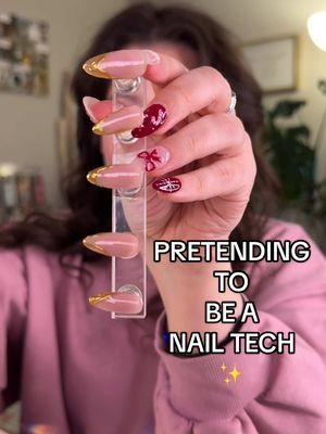 on this episode of BEING MY OWN NAIL TECH, I GET TO PRETEND TO BE SOMEONE ELSES✨ luckily it’s my sisters nails so if i really did mess up…….SHE CANT COMPLAIN i won’t allow it🧍🏻‍♀️✨ #iphone16promax #pressons #iphone 