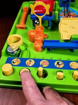 I gave this to my daughter 🎁. but. I'm loving it too 😎 There are 2 additional courses that can by added to this one to make a nice looooong game. #screwballscramble #game #mechanical #80s #ballbearing #toy #challenge #arcade #tomy #buttons #dials #joystick #obstacles #Pinball 