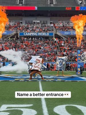 Talk about an entrance 🔥 @Pop-Tarts #PopTarts #PopTartsBowl #Passion #SportsTok #MiamiFootball #IowaStateFootball 