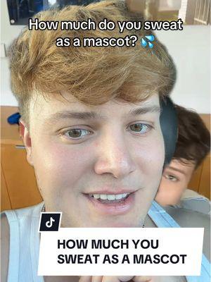 How much do you sweat as a mascot? #collegemascot #mascot #beingamascot #mascotreveal  