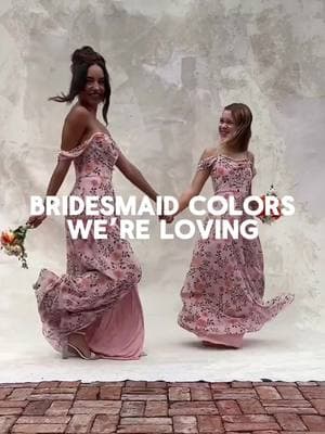 Comment which color your maids will be wearing 🎨 Link in bio to check out these trending shades! #bridesmaidsdresses #bridesmaids #bridesmaidcolors #bridesmaidcolorpalettes #floralbridesmaiddresses 