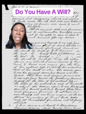 Do you have a will? You don’t need to be wealthy to have one.   Even if you don’t have children, put in writing what you would like a dear friend, siblings or nieces and nephews to receive. Don’t assume that someone will honor your wishes without a will. A legal document is the best way to ensure that your wishes are respected and to deter family fueding once you are no longer here! #family #business #ancestors #money #wealth #generationalwealth #stocks #luxury #will #grow #finance #educate #2025 #antebellumdiasporaproject #provision #assets #heir 