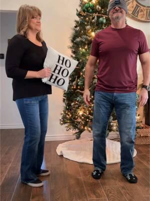 She's not usually so eager to do videos with me! #ifyourehappyandyouknowit #marriagehumor #trends #couples #hohoho #pillowfight 