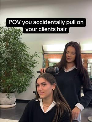 pov you pull on your clients hair… 💕follow me on YouTube - Lucy_seitz💕 #hairstylist #hairsalon #relatable #childhood #longhair #longhairproblems #funnyvideo #hair #salonhair #cosmetologist 