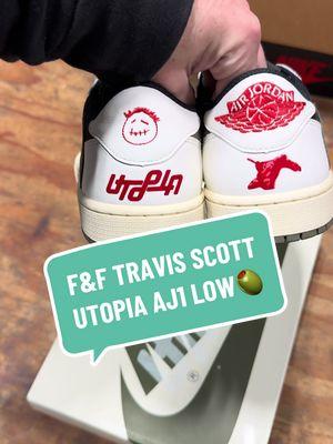 F&F Travis scott Utopia AJ1 low🫒🌵 #sunsetsnkrs #fyp #foryou #foryoupage #viral #heat #sneakers #hype #unboxing #reveiw #DIY #nike #jordanbrand #views #howto #review #views