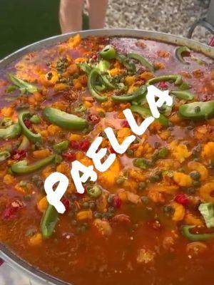 Juego de paella con quemador #paella #seafoodpaella #paellera 