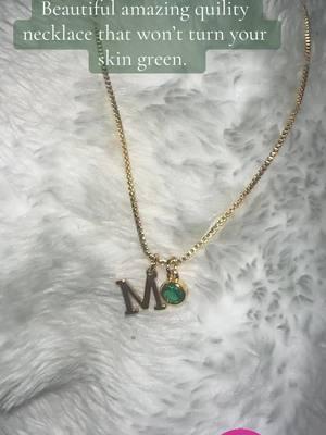 M necklace #GoldLetterJewelry #Gold #Jewelry #Necklace #LetterPendant #Chain