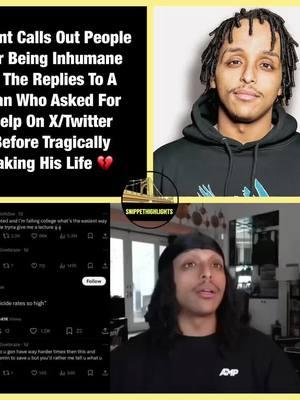 Agent Calls Out People For Being Inhumane In The Replies To A Man Who Asked For Help On X/Twitter Before Tragically Taking His Life 💔 #agent #dukedennis #imdavis #ronnie #kcommunity #fanum #imdavisss #adinross #kaicenattv #explorepage #explore #kaccounts #twitter #memes #lebronjames #ishowspeed #gman #park #kmemes #twitch #kaicenat #funnymemes #meme #liluzivert #likeforfollow #coletheman 