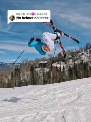 Replying to @Faye ✝️ definitely no steez 😉😘 ⛷️ Alex Ferreira #taeslife #skitok #freeski #aspensnowmass 