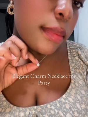 Elegant Charm Necklace for Party #jewelry #jewelrytiktok #giftideas #elegantopusshop #tiktokshopholidayhaul #holidayhaul #fyp #fypシ 