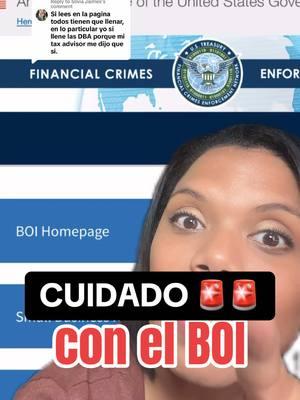 Replying to @Silvia Jaimes #greenscreenvideo cuidado con lo que te dicen del BOI.  Verifica siempre la página del Fincen ##Boireporting #boireport# #beneficialownership #lictips DE #smallbusinesshelp #abetterbiz #protectyourbusiness #businessattorney #fincen #fincentiles #beneficialownershiphelp #beneficialowner shipinformationORIO #smallbusinessadvocate #corporatetransparencyact #creatorsearchinsights #Ilc #Ilcboi #dba #soleproprietor 