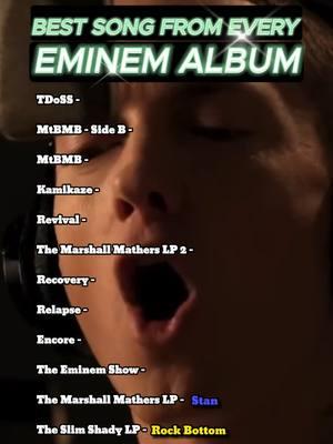 Best Song from Every Eminem Album  #eminem #slimshady #marshallmathers #eminemvideos #eminemfanpage #eminemedit #eminemedits #withoutme #rap #hiphop #foryourpage #foryou #viral #fyp