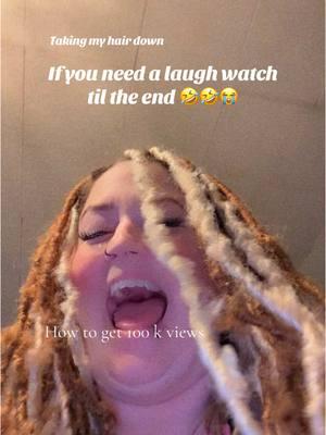 I didn’t have anyone else to help take my hair down🤣🤣😆#fyp #funnyvideo #taking #my #hair #down #howtogoviral #lowviews 