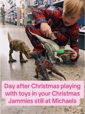 Merrick loves to play with his Jurassic World Dinosaurs he got from Santa. I love the imagination children have. The day after Christmas when you get to play with all of your toys Santa brought you is the best day ever. #santa #toys #michaels #michaelscraftstore @Michaels Stores #dinosaurs #jurassic #jurassicworlddinosaurs #jurassicpark #jurassicworlddominion #jurassicworldedit #jurassicpark3 #jurassicworld @Jurassic World 