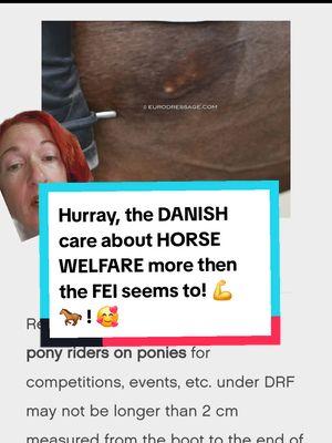 Hurray, the DANISH care more about HORSE WELFARE than the FEI seems to. 💪 🐎 ♥️  #danishdressage #dressage #moderndressage #horsecare #horsewelfare #equestrianworld #equestrians #horseworld #equestrianeducation #horseeducation #horsestuff #horsenews #dressageshow #horseshow #greenscreen 