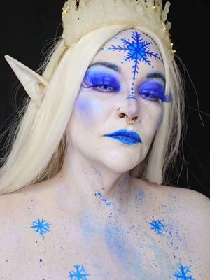 I gave up on the chest 🤣 the snowflakes were making me mad 🤣🤣 can't complain to much haven't picked up the brushes in about 5 months #charlykayslays #fyp #winterfairy #wintermakeup #hoodedeyesmakeup #CapCut 