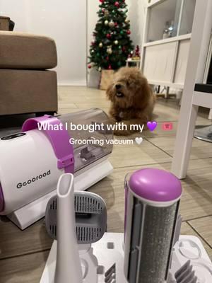 I’ve been wanting this vacuum for a while now and with the purple ticket I was able to get it💜🎟️ #purpleticket #groomingvacuum #dogmom @LukeTheGdoodle 