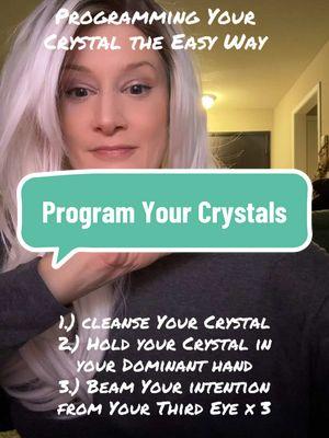 The easy way to program your crystals! ✨💙💜🩵 #crystals #crystalgrid #quartzcrystal #gridwork #lightworkers #witchtok #healersoftiktok 