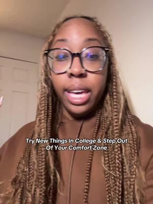 College is all about growth. Step out of your comfort zone and try something new! #collegegrowth #trynewthings #collegeadvice #hbculife #hbcuadvice #stepoutofyourcomfortzone #collegejourney #hbcuexperience #collegevibes #collegetips 