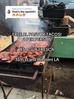 Replying to @Lex. TODAY ONLY DECEMBER 28! 🌮🌮🌮🌮 @18_julio_alberto_27  #tacos #losangeles #free #food #Foodie #alpastor #aguafresca #freetacos #LA #🌮 #freefood #foryourpage 