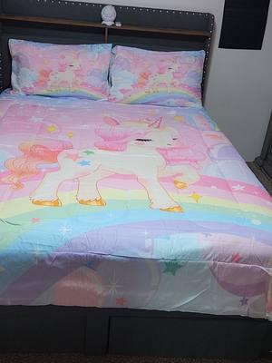 Set De Colcha  Para Tu Cama.#set #rainbow #unicorn #comforter #cartoon #bedding #pink #cute #reversible #stars #pillowcase #colcha #cama #cuarto #girls #TikTokShop #fy #paratiiiiiiiiiiiiiiiiiiiiiiiiiiiiiii 