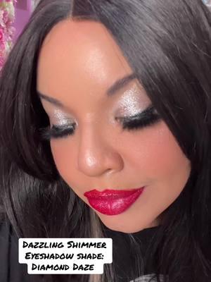 Dazzling Shimmer Eyeshadow shade: Diamond Daze #shimmereyeshadow #glittermakeup #indiemakeup #beautytrends #aloracosmetics 