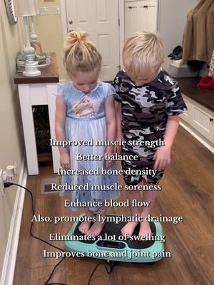A vibration plate, also known as a whole-body vibration platform, may offer benefits like improved muscle strength, better balance, potential bone density increase, reduced muscle soreness, enhanced blood flow.  Key potential benefits of a vibration plate:  	•	Muscle activation: The vibrations cause muscles to contract rapidly, potentially leading to increased muscle recruitment and strength gains.    	•	Improved balance and coordination: Standing on a vibrating surface challenges your body to maintain stability, potentially improving balance and proprioception.    	•	Bone health: Some studies suggest that vibration therapy may help increase bone mineral density, potentially reducing the risk of osteoporosis, especially in individuals at risk.    	•	Reduced muscle soreness: Vibration therapy may help decrease post-exercise muscle soreness by promoting blood flow and muscle recovery.   	•	Improved circulation: The vibrations may stimulate blood flow throughout the body.       	•	Potential benefits for rehabilitation: Vibration therapy may be used in rehabilitation settings to help improve muscle function and movement in individuals with conditions like Parkinson's disease or stroke.  #MAoftheSouth #JackoftheSouth #vibration #vibrationplate #vibrationalhealing #vibrate #lymphaticdrainage #swelling #rehab #exercise #workout #tone #gym #fit #gift #giftidea #fyp #foryou   