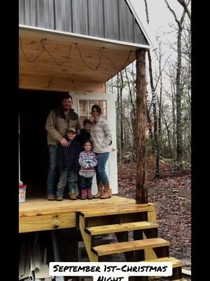 Ozark Mountain Cabin Build, We spent our first night Christmas Day. We still have a lot of work to finish, the dream is coming true. #offgridcabin #ozarks #arkansas #whiteriver #builtnotbought ##CapCut 