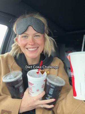 Diet Coke Challenge🥤✨ I’m actually pretty proud of this. Lol McDonald’s, Chick-fil-A, Wendy’s, DC bottle, Coke Zero.  #dietcoke #soda #drink #fastfood #challenge #blindreact #pcos #girlmom #transformation #whatieatinaday #trending 