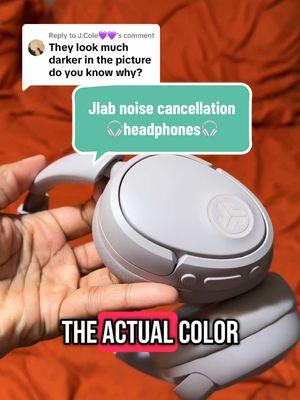 Replying to @J.Cole💜💜 Jlab noise cancellation headphones in the color mauve. #headphones #noisecancellation #jlab #ttsdelightnow #giftguide 