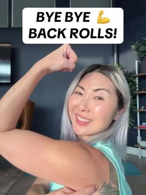 Say bye to back rolls! Building strength one rep at a time. Let’s tackle that back workout together! 💪========== #backfatworkout #backworkoutforwomen #backexercise #byebyebackrolls #sweatrebel 