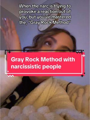 The gray rock method is a behavioral strategy that involves making interactions with someone toxic  as uninteresting and unrewarding as possible. Energy conservation is imperative with any and every narcissist. Not to mention, they NEED your energy to thrive. #grayrock #narctok #MentalHealth 