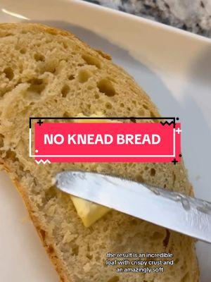 Four ingredient no knead bread, have you tried it?!? I make a rosemary parmesan version that is so good, the recipe is on my website, just follow the link in my bio! 🫶🏻🥖 #breadrecipe #easybread #allfoodsfit #EasyRecipes #whatieat #dietitiansoftiktok 