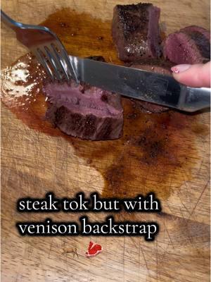 my quick, easy, delicious lunch today with a doe I harvested this year. 🦌🥩 yes we like it rare! Seasoned with @Nose Down Scents seasoning! #steak #steaktiktok #steaktok #deer #deerhunting #wildgamecooking #wildgamerecipes #wildgame #venison #venisonrecipes #venisonrecipe #backstrap 