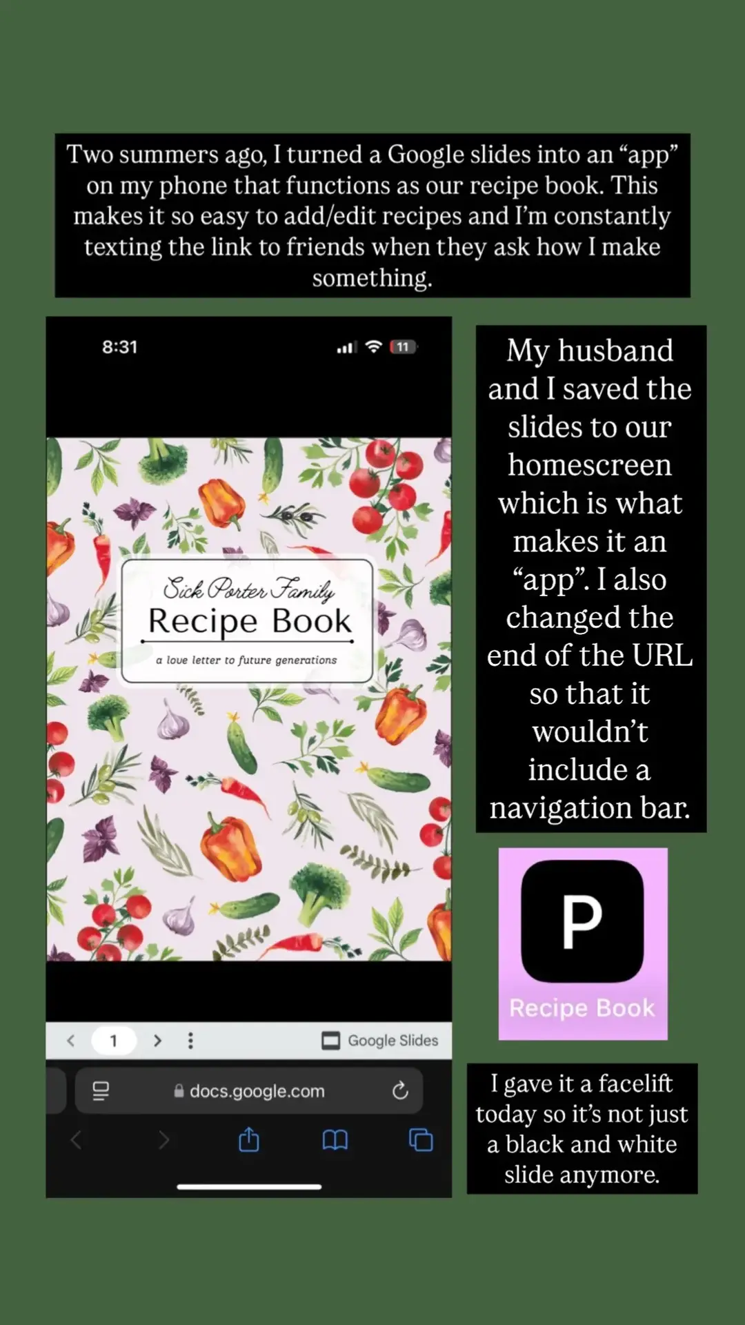 #Recipe #recipes #cooking #cookbook #recipecards #app #googleslides 