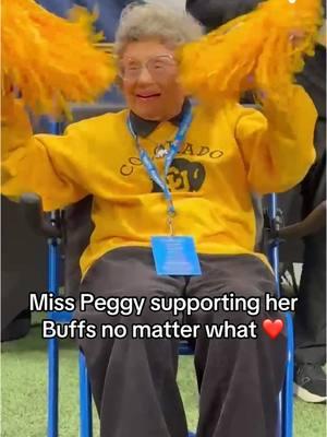 Win or lose, Miss Peggy is there 🫶 #misspeggy #colorado #deionsanders #coloradofootball #CollegeFootball 