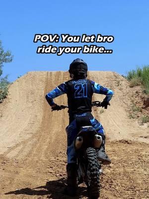 POV: You let bro ride your bike... #dirtbike #cool #vehicle #motocross #foryou