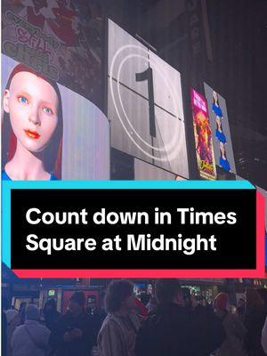 Count down in Time Square at 11:57 pm and displays local art. I thought the count down  was right at 12 pm so make sure you get there before 😂😂 #timessquare  #timessquarenyc  #displayart #localart  #nyclife #newyorkchristmas 