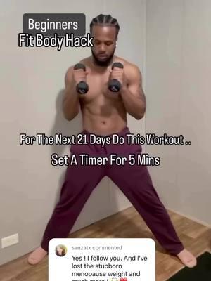 Beginners For The Next 21 Days Challenge yourself. Use light dumbbells. Set a timer for 1 minute and do as many reps as possible. Aim for 2-4 sets. #beginnerworkouts #fullworkoutvideos #workourgoals #getfit #fitbodygoals #simpleworkout