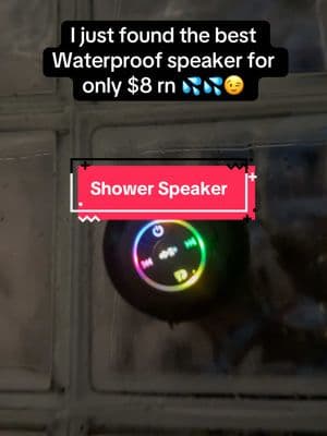 This is the perfect shower speaker! #speaker #waterproofspeaker #bluetoothspeaker #cheapgiftidea #tiktokmademebuyit 