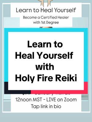 Class is on January 11th - tap link in bio and tap classes and tap Holy Fire 1st Degree to see more information. Learn to heal yourself with the healing art of Holy Fire Reiki. Certification starts with 1st Degree, the Self-Healing Degree. Hope to see you in the class! #holyfirereiki #holyfire #reiki #reikihealing #energyhealing #quantumhealing #HealingJourney #healyourself 