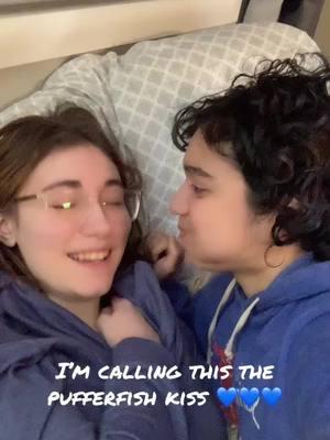 Garenteed to make your partner laugh every time! #wlw #queer #couplegoals #couplekiss #kiss #kissing #kisscam #kissing101 