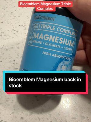 🔥 Ever feel like your energy’s running on empty? 😩 That's me, until I found Bio Emblem Triple Complex Magnesium! 🙌 This game-changing supplement has seriously leveled up my energy and sleep game. 🛌💥 ✨ Packed with Magnesium and a special Triple Complex, it helps with muscle recovery, reduces stress, and boosts your overall well-being. Trust me, it’s a game-changer! Don't wait, it’s flying off the shelves! 🚀 Tap the link in bio and grab yours on TikTok Shop before it’s sold out! ⏳ #BioEmblem #Magnesium #EnergyBoost #HealthHacks #TikTokMadeMeBuyIt #SupplementGoals #BioEmblem #MagnesiumSupplement #HealthGoals #EnergyBoost #BetterSleep #StressRelief #MuscleRecovery #SupplementsThatWork #TikTokShop #WellnessJourney #NaturalSupplements #FitFam #SelfCareRoutine #HealthyLifestyle #MagnesiumBenefits #HealthHacks #BoostYourEnergy #SleepBetter #ShopNow #TikTokMadeMeBuyIt #HealthyLiving #ViralSupplements #FeelGoodSupplements #SupplementsForLife #BeforeItsSoldOut