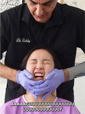 Best Reaction to TMJ Adjustment!! #drrahim #gonstead #chiropractor #tmj #jaw #adjustment #chiropractic #reels #foryou #fyp #gonsteadwellness  #lpssngeles #dubai 