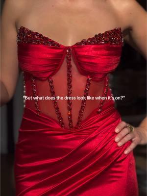 Stunning in the box and out of it ✨❤️‍🔥  #dresses #onlinedresses #whatiorderedversuswhatigot #reddress #rhinestonedress #onlineshopping #unboxing 